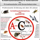 Unternehmen 1 Bild A-CIMEX E.U. SCHÄDLINGSBEKÄMPFUNG & TAUBENABWEHR Schädlingsbekämpfungsunternehmen am Linz 4